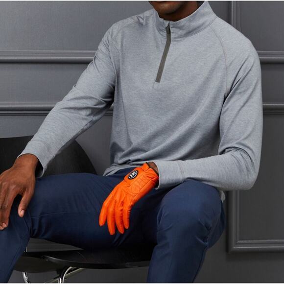 G/Fore Luxe Staple Golf Mid-Layer Heather Grey Medium Casual Athletic Comfort - Picture 14 of 14